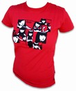 Emily the Strange - Faces on red shirt