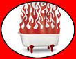 Flammen Duschvorhang