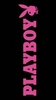 PLAYBOY BADETUCH TEXT - SCHWARZ/PINK