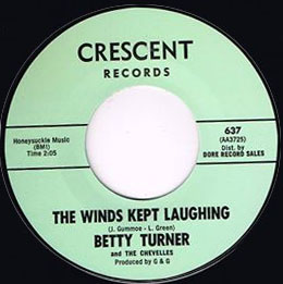 BETTY TURNER AND THE CHEVELLES - The Winds Kept Laughing