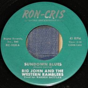 BIG JOHN AND THE WESTERN RAMBLERS - Sundown Blues