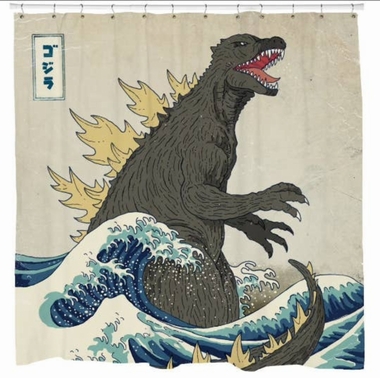 Duschvorhang Godzilla
