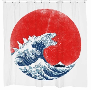 Duschvorhang Gojira Wave