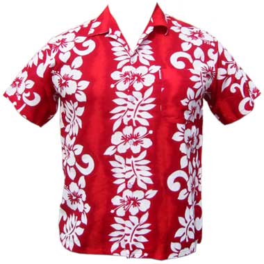 Hawaii Hemd Classic Flower - rot
