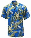 Original Hawaiihemd - White Ginger - Blue - Paradise Found Modell: WGIBlue