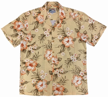 Original Hawaiihemd - Hibiscus Garden - Peach - Paradise Found
