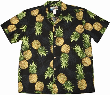 Original Hawaiihemd - Maui Pineapple - Schwarz - Waimea Casual