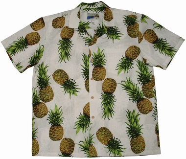 Original Hawaiihemd - Maui Pineapple - Weiss - Waimea Casual