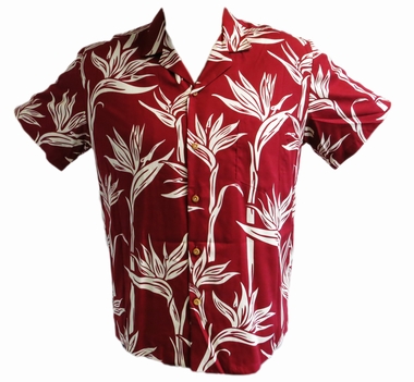 Original Hawaiihemd - Pareau Paradise - rot - Paradise Found