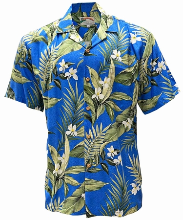 Original Hawaiihemd - White Ginger - Blue - Paradise Found