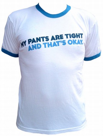 VintageVantage - Pants Tight shirt hellblau