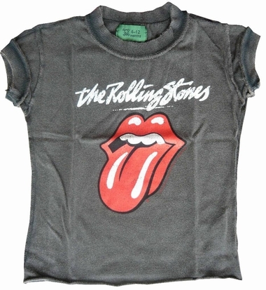 Amplified - Kids Shirt - Rolling Stones Logo - Charcoal