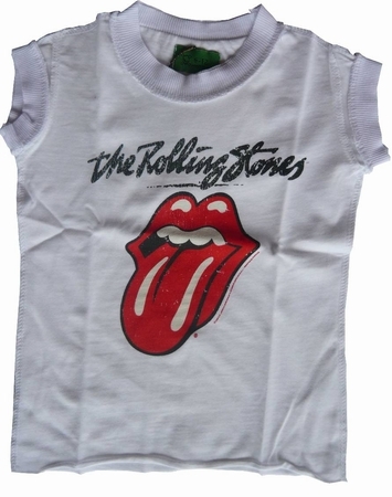 Amplified - Kinder Shirt - Rolling Stones Logo - White