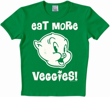 Logoshirt - Looney Tunes - Eat More Veggies Shirt - Grn