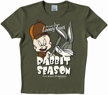 Logoshirt - Looney Tunes - Rabbit Season Shirt - Oliv