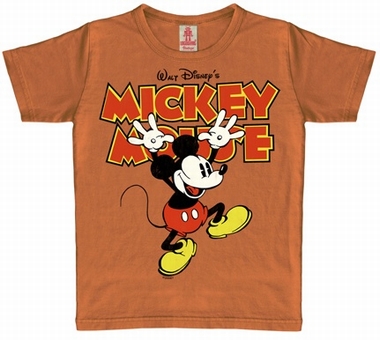 Kids Shirt - Mickey Hands Up - Vintage Kakao