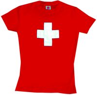Schweizer Kreuz girlie shirt