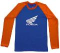 Honda Long Sleeve - blau/orange - shirt Modell: HD4-BLO-XL