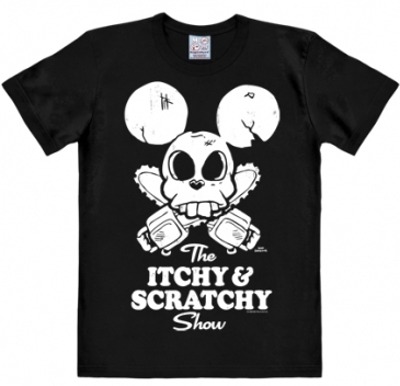 Logoshirt - Itchy und Scratchy Schwarz - Shirt