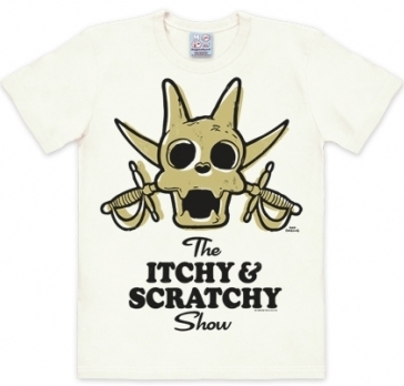 Logoshirt - Itchy und Scratchy Weiss - Shirt