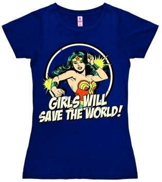 Logoshirt - DC Wonder Woman - Girls Will Save The World - Girl Shirt