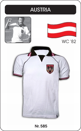 Österreich Retro Trikot Weiss Kurzarm 1982
