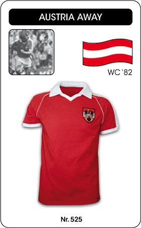 Österreich Retro Trikot Rot Kurzarm