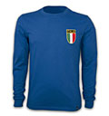 Italien Retro Trikot Langarm Blau