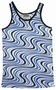 WAVY RETRO TANK SHIRT - BLUE - MEN