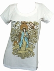 GIRL SHIRT - GLAUBEN HEISST NIX WISSEN - WEISS
