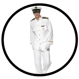 Kapitän Kostüm weiss -  Navy Offizier Captain - Klicken für grössere Ansicht