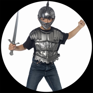 Helm mit Schwert und Brustpanzer - Mittelalter - Klicken fr grssere Ansicht