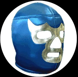 Lucha Libre Maske - Silver Blue Demon - Klicken fr grssere Ansicht