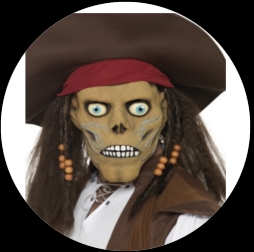 Piraten Zombie Maske - Untoter Pirat Maske - Klicken fr grssere Ansicht