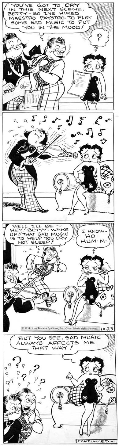 Betty Boop - Sad Music Comic