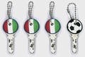 Fussball 4er Set Forza Italia - Keycovers - Schlsselkappen