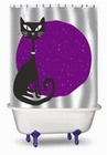 1 x DUSCHVORHANG - BLACK CAT