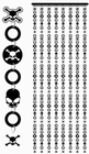 1 x T�RVORHANG PIRATEN - SKULLS