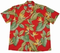 Original Hawaiihemd - Airbrush Bird of Paradise - Rot - Waimea Casual