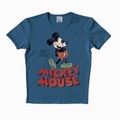  x LOGOSHIRT - MICKY MAUS SHIRT SCHRIFTZUG- STONE BLUE