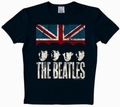 LOGOSHIRT - THE BEATLES SHIRT UNION JACK - BLACK