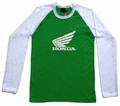 2 x HONDA LONG SLEEVE - GR�N/WEISS - SHIRT