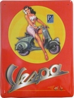 Vespa Blechschild Pin Up