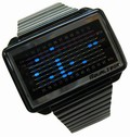 TOKYOFLASH UHR - EQUALIZER HIGH FREQUENCY  BLACK & BLUE LIGHTS