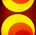KREISE BRAUN - RETRO-TAPETE