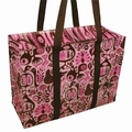 1 x SCHULTERTASCHE - PINK AND BROWN