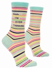 Shhh.... I'm Overthinking - Damensocken Blue Q