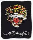 FLEECEDECKE TIGER OPEN MOUTH