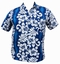 Hawaii Hemd Classic Flower - Hellblau