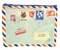  x AIRMAIL ZIPPER TASCHE